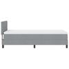 Boxspring Bed with LED Light Strips Light Gray 80 x 200 cm Fabric