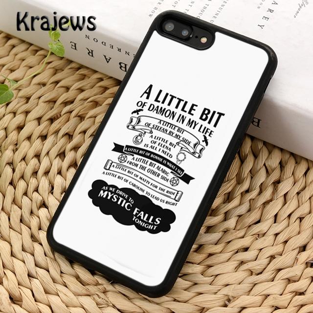 Krajews A Little Bit of Damon Vampire Diaries Phone Case For iPhone 17 Air 16 15 14 Plus 11 12 13 Pro Max Coque Fundas