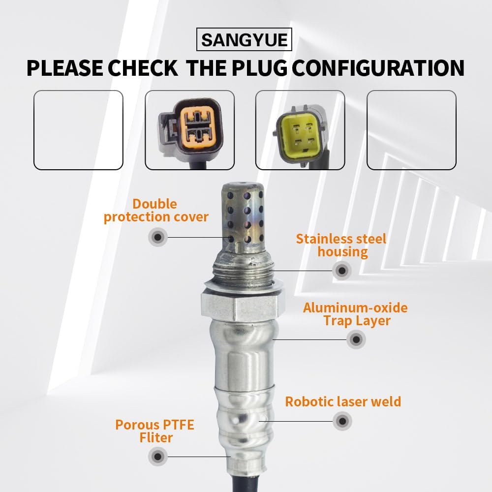

2PCS Oxygen O2 Sensor 1 & 2 for 2001-2003 Hyundai Elantra 2.0L; 2003-2006 Hyundai Tiburon Upstream + Downstream