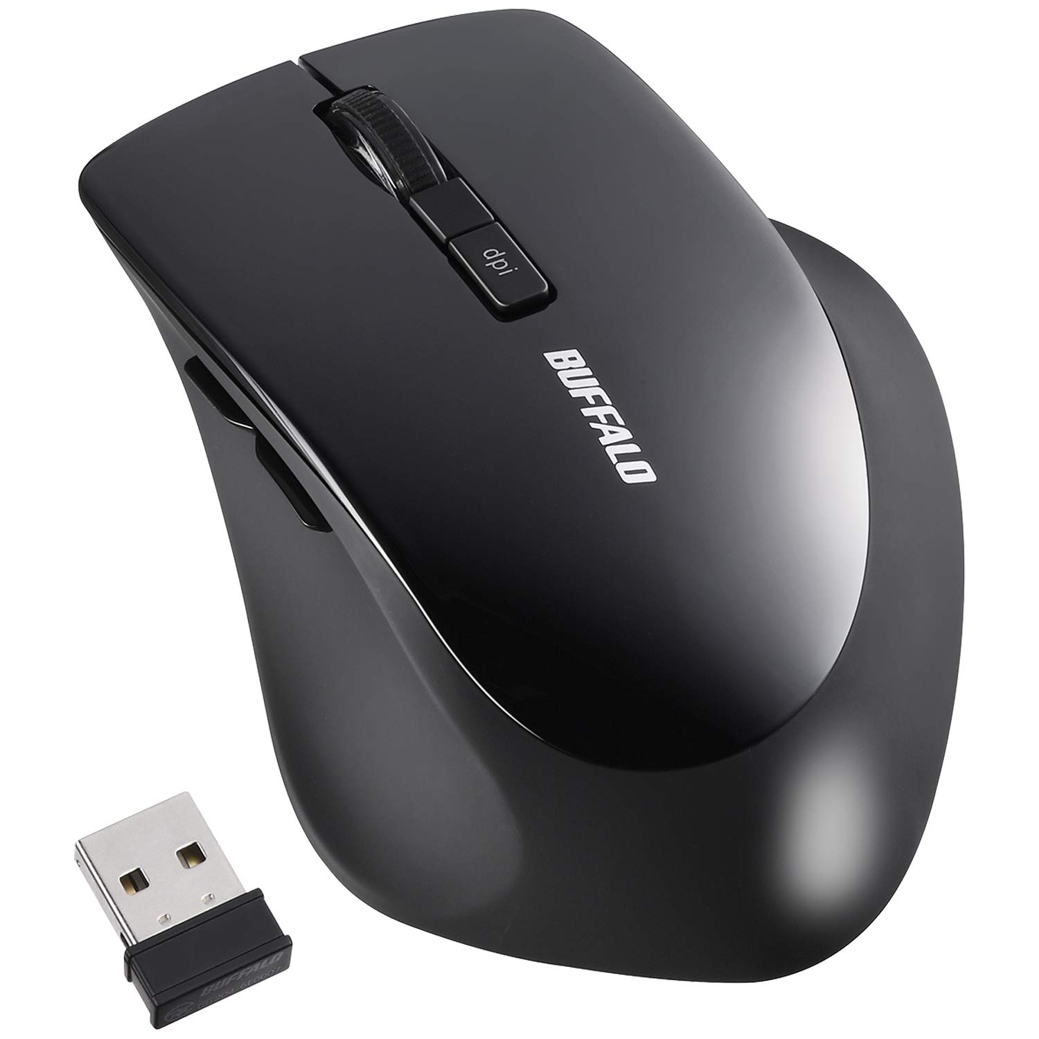 

Buffalo Mouse Wireless Quiet 5 Buttons DPI Switching Blue LED Black BSMBW325BK [Back/Forward Buttons] чорний