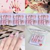 Handmade Cute Cartoon Bunny Pink Camellia Nail Art Creative Pet For Women Xs S M L Cream Hug Bunny Medium Wearable Style