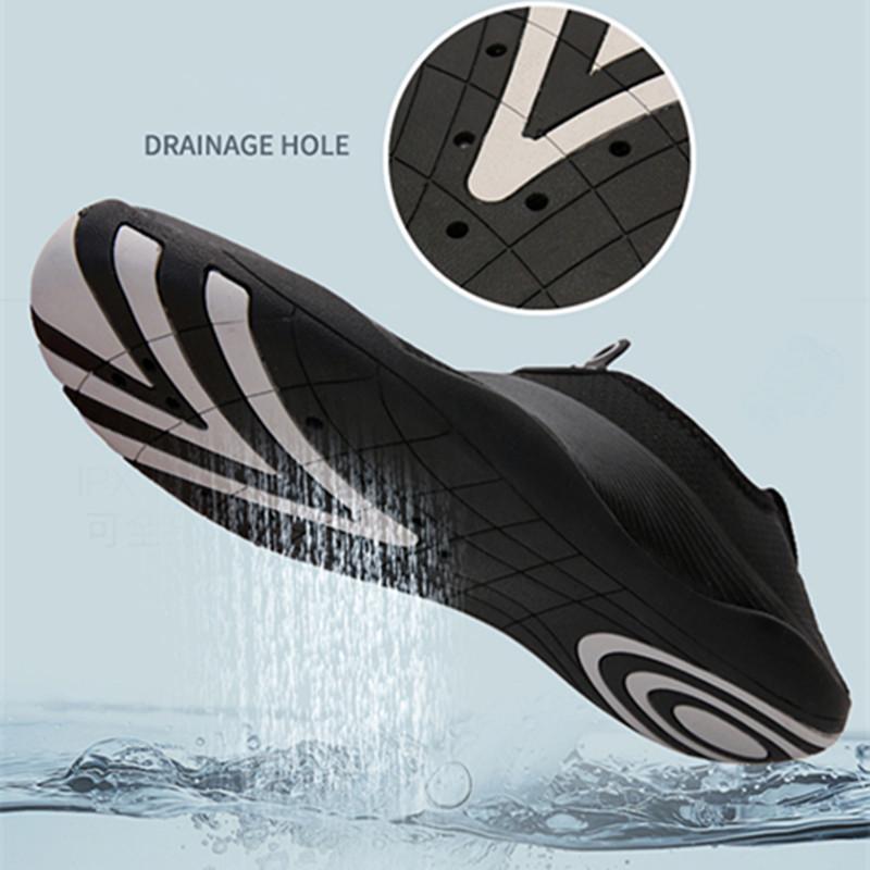 Slip-on Wassersportschuhe für Herren Damen Schnelltrocknende Aqua Schuhe Rutschfeste Wat-Sneaker für Strand Surfen Kajakfahren Schwimmen