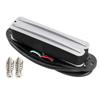 Musiclily Basic HOT RAILS Guitar Humbucker Pickup for ST Strat Electric White Body with Chrome Rails Single-Size Guitar,