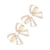 Christmas Bowknot Shaped Studs Earrings Alloy Dripping Oil Ear Rings for Women Girls Elegant Party Wear Ear Accessories