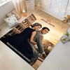 Roman Holiday Movie Poster On Vintage Rug Non-slip Rug Suitable for Living Room and Bedroom Sofas