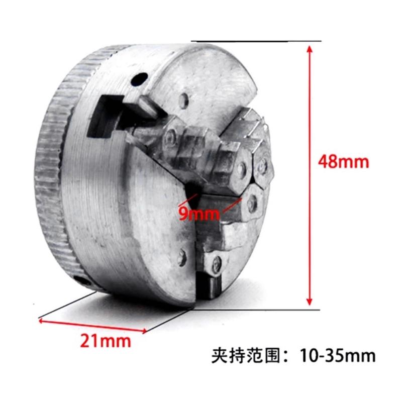 Comapct Zinc Alloy 3-Jaw Lathe Chuck with Large Clamping Range in Machine Tool Accessories Fitting for Electric Drill