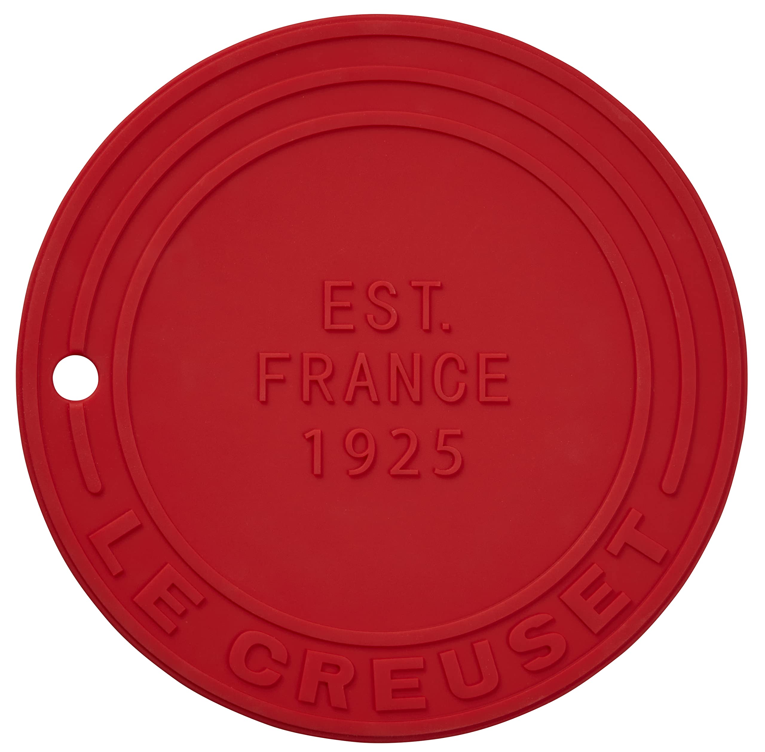 

Le Creuset Silicone Trivet, Cherry Red, Heat and Cold Resistant, with Hook Storage [Official Japanese Product]