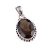 Natural Smoky Quartz Gemstone Handmade 925 Solid Silver Gift Pendant 1.25" y5V67