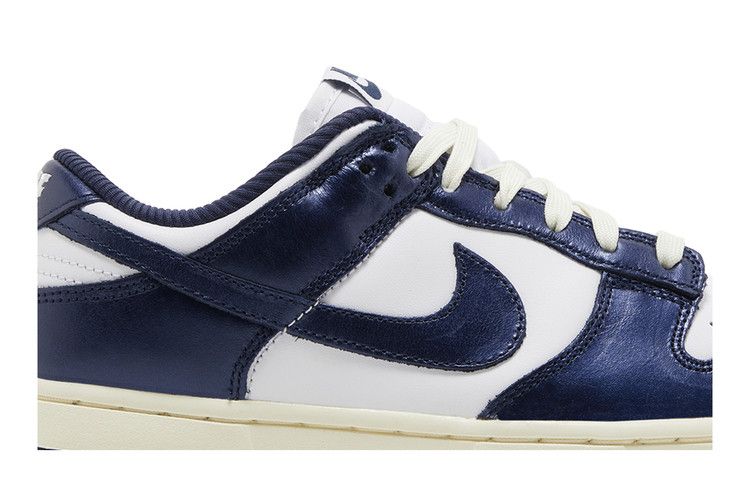 Women's Sneakers Nike Dunk Low PRM Vintage Navy (Women's) White/Midnight Navy-Coconut Milk