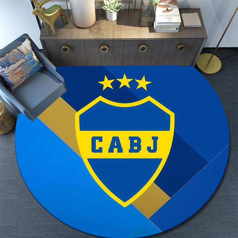 Club Atletico Boca Juniors3 Round Area Rug,Carpet Rug for Living Room Bedroom Sofa Playroom Decor,Non-slip Floor Mat