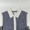 Sportmax Authentic Japanese Gingham Check Sleeveless Flared Shirt Dress 38 Blue X Black X whiteUsed