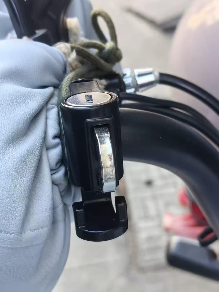 Motorcycle Handlebar Lock Durable Security Portable Anti Theft Key Lock for Helmet Accessories