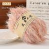 Hand-Knitted Coral Velvet Mink Yarn Pack for Scarves & DIY Projects