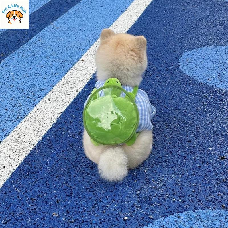 Turtle Backpack Pet Dog Dog Backpack Kitten School Bag Going Out Snack Bag Teddy Small and Medium Dog Leash Pet Supplies