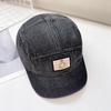 Vintage washed denim baseball cap children versatile short brim hip hop hat niche design sunshade cap men