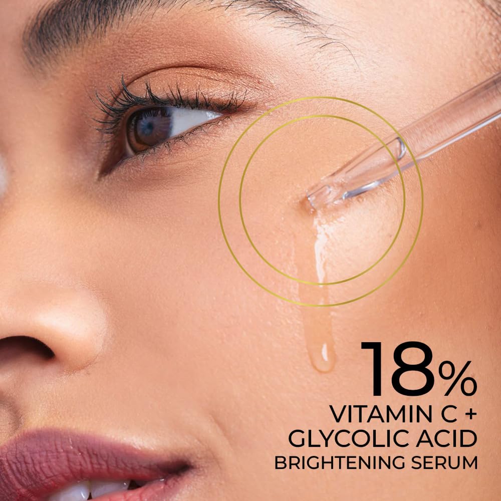 Streax Bright & Shine Face Serum 30 Ml Pack of 1 for Dark Spots Reduction Brighter Glowing Skin with Vitamin C