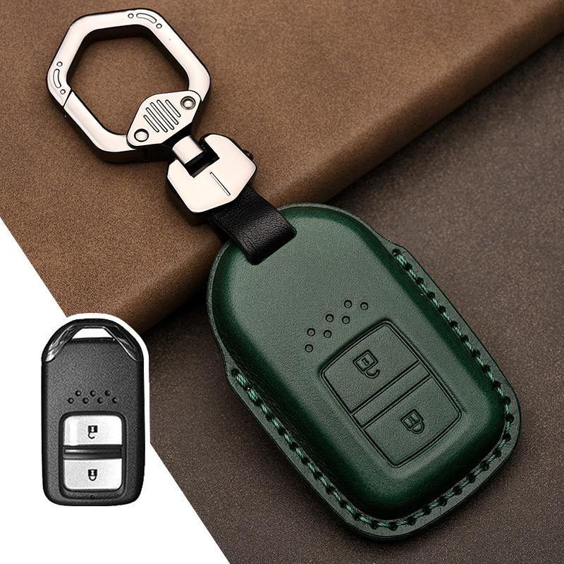 Leather Car Key Case Cover Shell for Honda Civic Accord Fit Hrv Crv Jazz City Protector