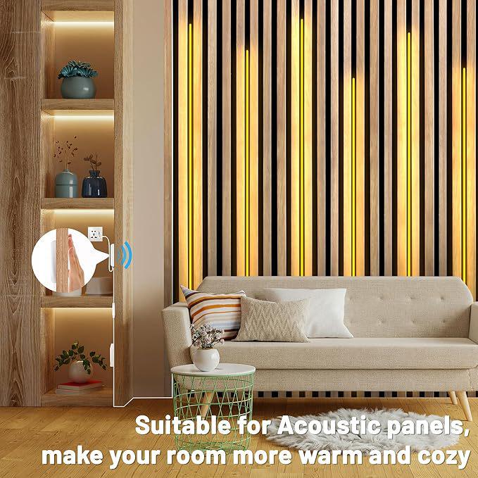5V COB LED Strip Light Set with Touch Sensor Switch for Wardrobe or Display Cabinet