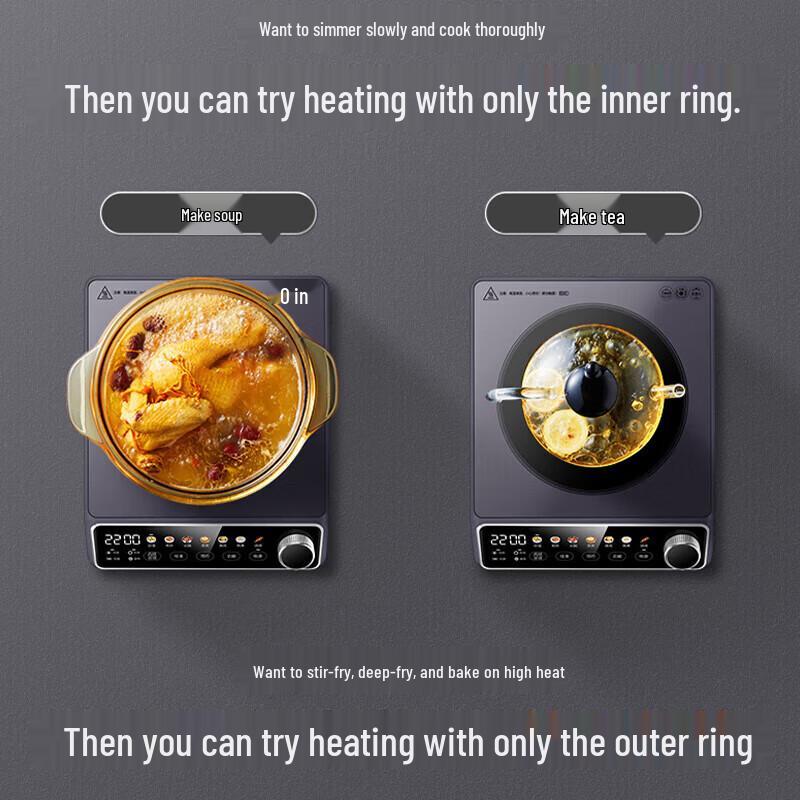 SUPOR Dual-Ring Induction & Ceramic Cooktop CN Plug (adapter Included)