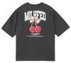 Milkfed Casual Cherry and Ribbon Wide Shorts Tee In Charcoal Women's