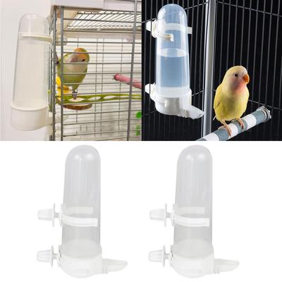 Parrots Automatic Feeder for Food Feeding Clear Pet Bird Leakproof Water Dispenser Bird Food Bowl Watering Supplies 2PCS