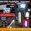 Mini Rechargeable LED Flashlight with 1800 lumens and Magnet - Super Bright 7-Mode EDC Flashlight, Rechargeable LED, Portable IP68 Pocket Flashlight