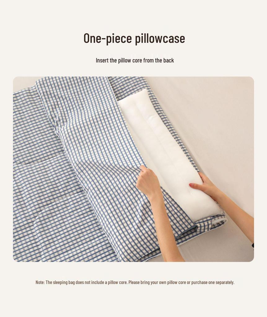 Class A Cotton Gauze Sleeping Bag: Lightweight, Portable for Adults - Ideal for Summer, Travel, Camping, Car Use