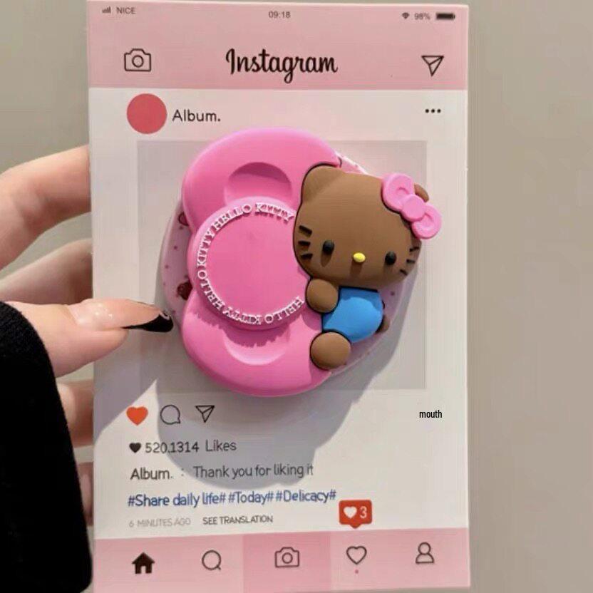 Silicone Cat Bow MagSafe-Compatible Retractable Phone Holder with Strong Magnetic Suction