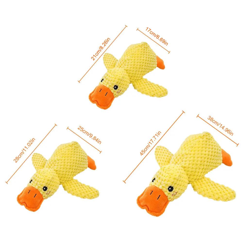 Pets Dog Calming Duck Pet Plush Toy with Quacking Sound Calming Duck Dog Toy Stuffed Duck Toys Chew Toy for Indoor Cat/Dog Toys