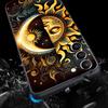 Moon Sun Phone Case For Samsung Galaxy S26 Ultra S25 Plus S24 FE S23 S22 5G S21 S20 Cover Black Soft