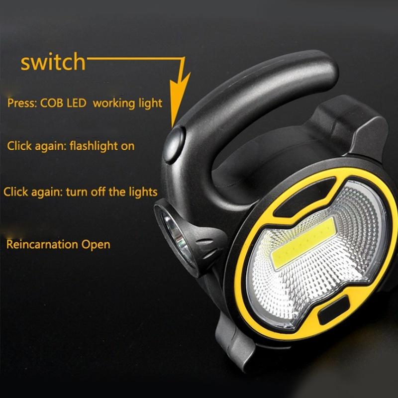 1pc COB Arbeitslampe LED tragbare Laterne wasserdicht Notfall Flutlicht für Camping Licht