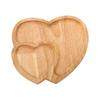 User Friendly Rubberwood Heart Shape Tray Serving Plate Suitable for Easy Cleaning Dessert Serving in Various Setting