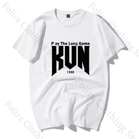 Kun Letter Print Tshirts for Fans Cotton Tshirts for Women Unisex Summer Tops Short Sleeve Tee Casual Top Women Pullovers