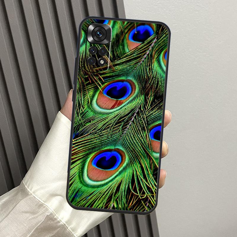 Animal Peacock Pattern Case For Xiaomi Redmi Note 14 13 12 11 10 9 15 Pro Plus Redmi 14C 13C 15C 10C 12C 15 Funda