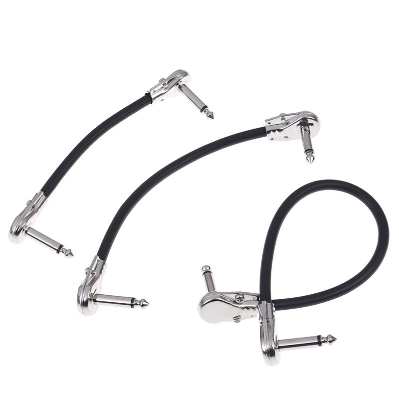 6.35 Guitar Patch Cable Wire Right Angle Effect Instrument 15/20/30Cm Pedal