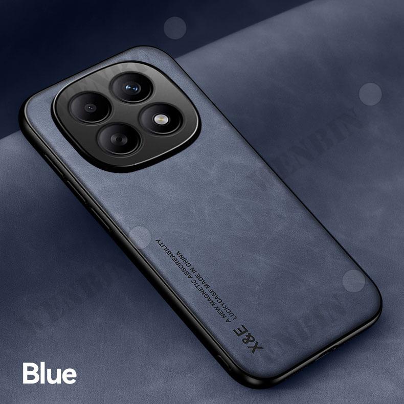 Luxury Leather Case For Redmi Note 15 Pro 5G Pro+ Plus Note 15 Pro 4G Cover With Metal Plate Support Car Hold Capa Fundas