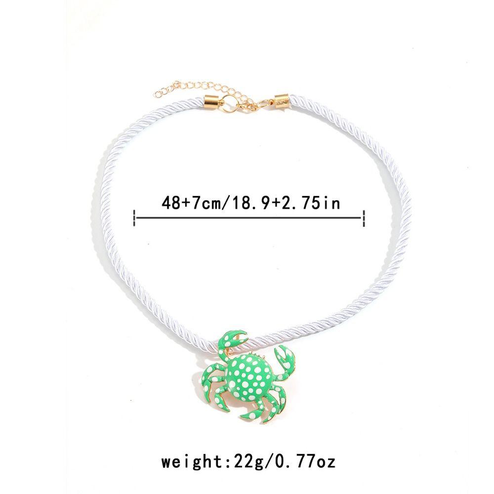 Weave Rope Beach Choker Polka Dot Ocean Style Clavicle Chain Bohemian Collarbone Chain Gift
