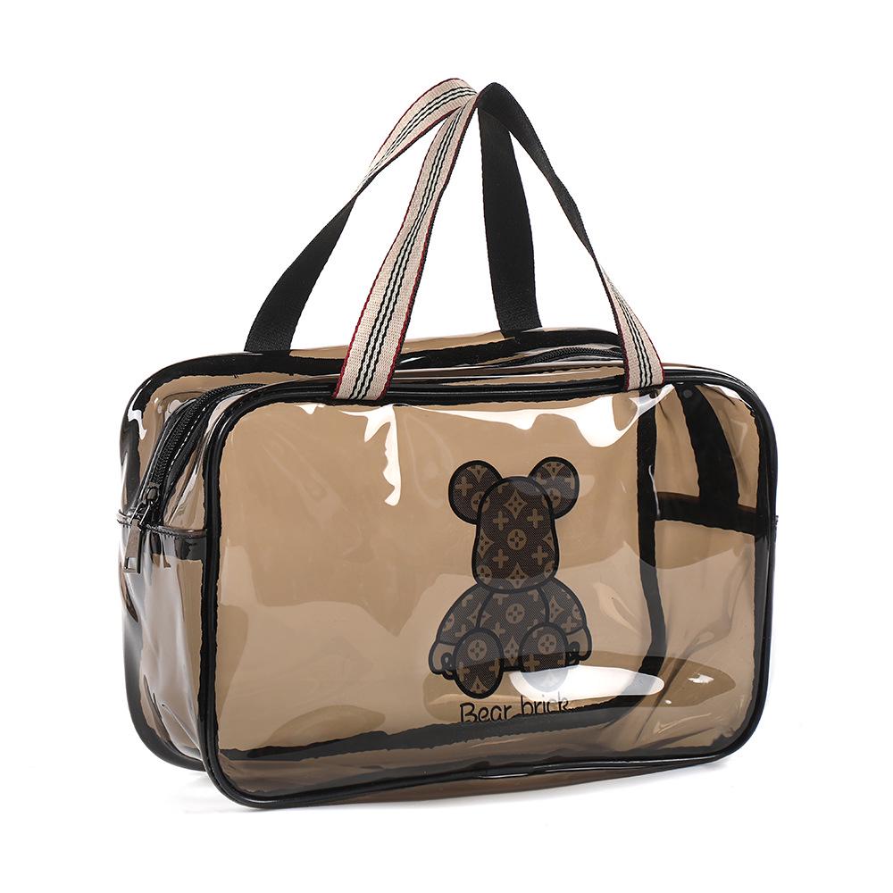 

Утолщенная водонепроницаемая ПВХ дорожная сумка-органайзер для туалетных принадлежностей и макияжа большой вместимости