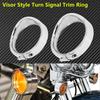Motorrad Chrom 7'' Scheinwerfer Zierring + 4,5'' Nebelscheinwerfer Abdeckung + Visier Style Blinker Zierring Für Harley Softail FLH Touring