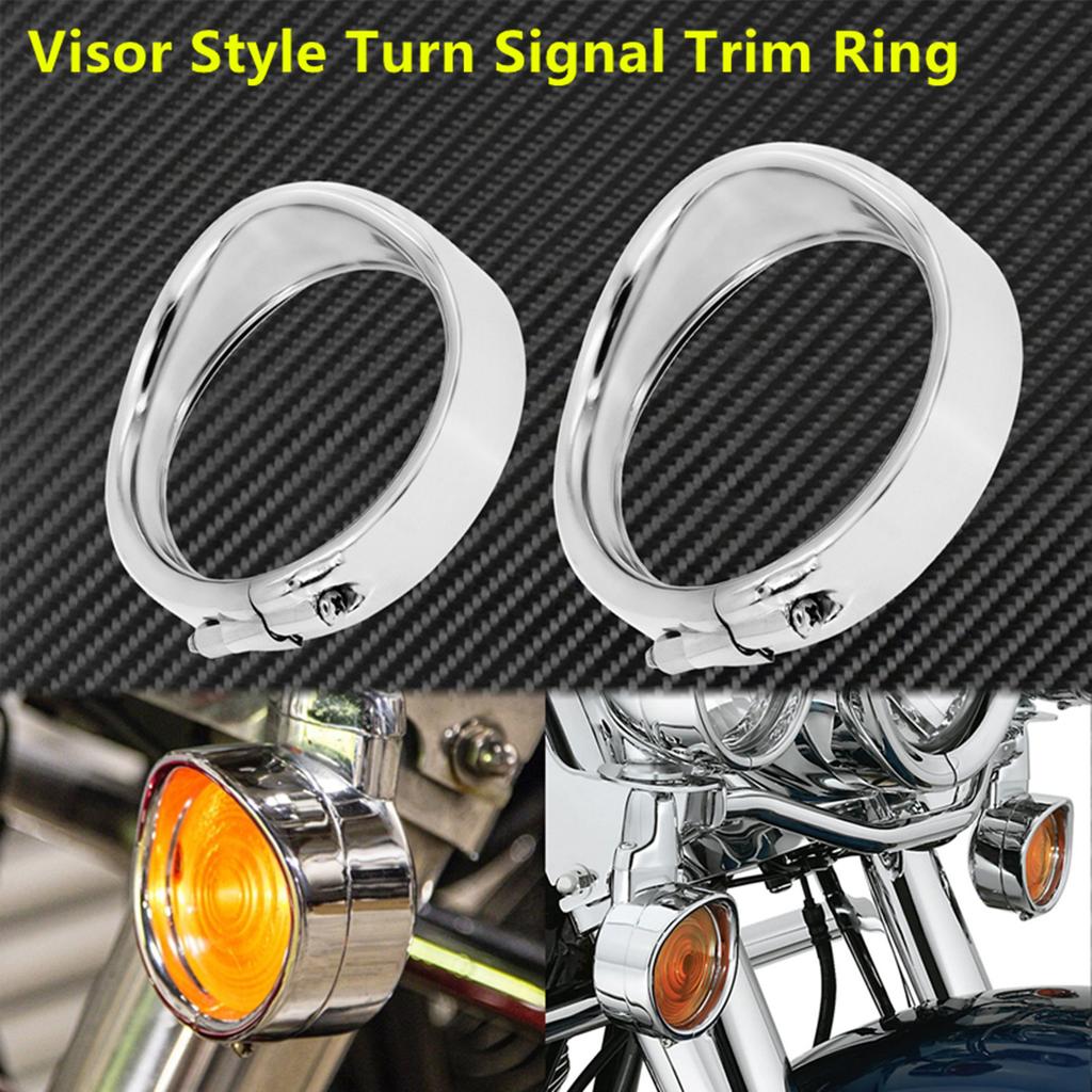 Motorrad Chrom 7'' Scheinwerfer Zierring + 4,5'' Nebelscheinwerfer Abdeckung + Visier Style Blinker Zierring Für Harley Softail FLH Touring