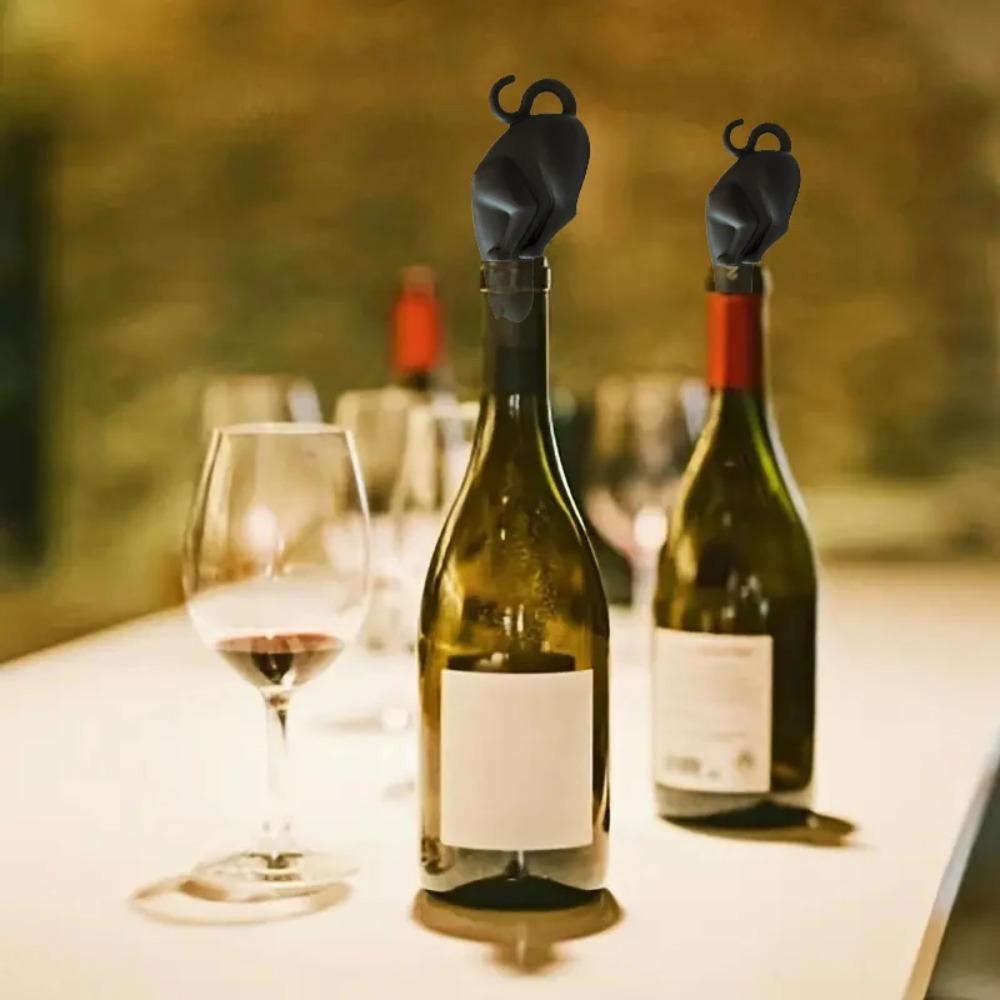 

Black Cat Kitten Silicone Wine Bottle Stopper Keep Fresh Beer Bottle Stopper Bottle Sealer Home