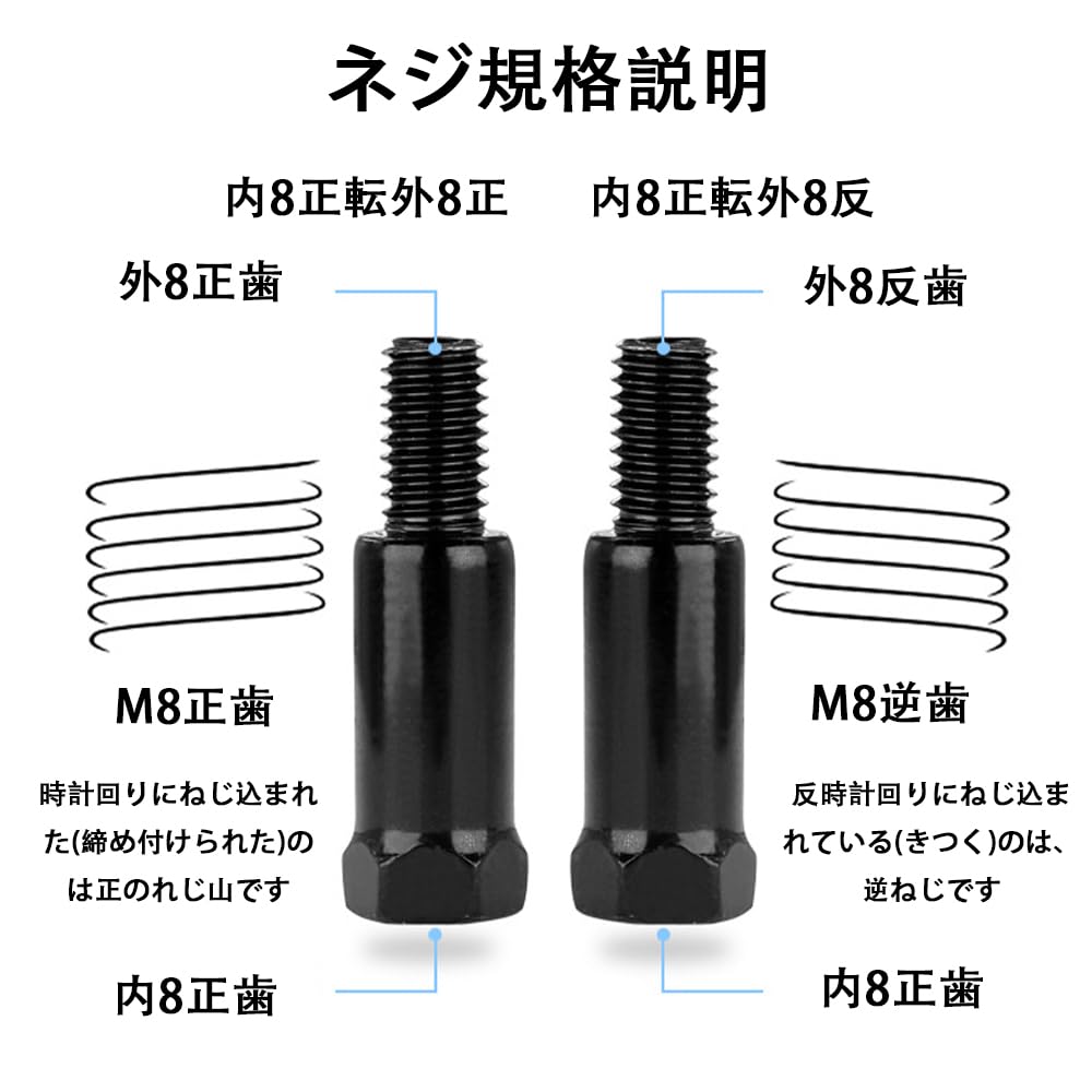 VOXILFE Bike Mirror Adapter Mirror Extension Adapter Screw Conversion Adapter Height Adjustment Spacer Convenient