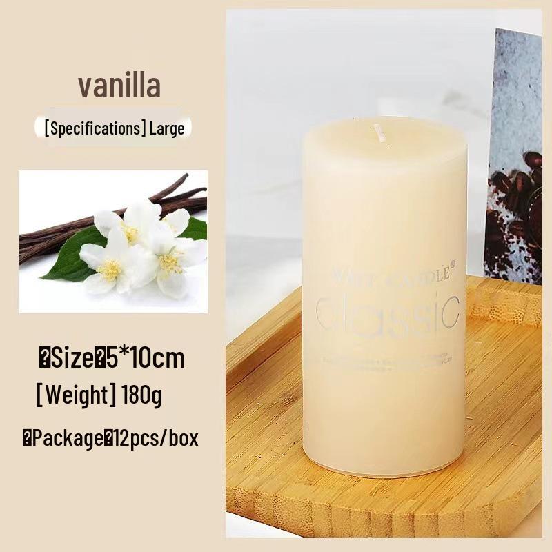 Colorful Cylindrical Scented Candles - Smokeless for Emergency, Weddings, Birthdays, and Church or Hotel Décor