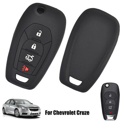 Per Chevrolet Cruze Custodia in Silicone per Chiave Telecomando Pieghevole Guscio Fob Copertura Skin Supporto 4 Pulsanti 2016 2017 2018 2019 Guscio Copertura Keyless