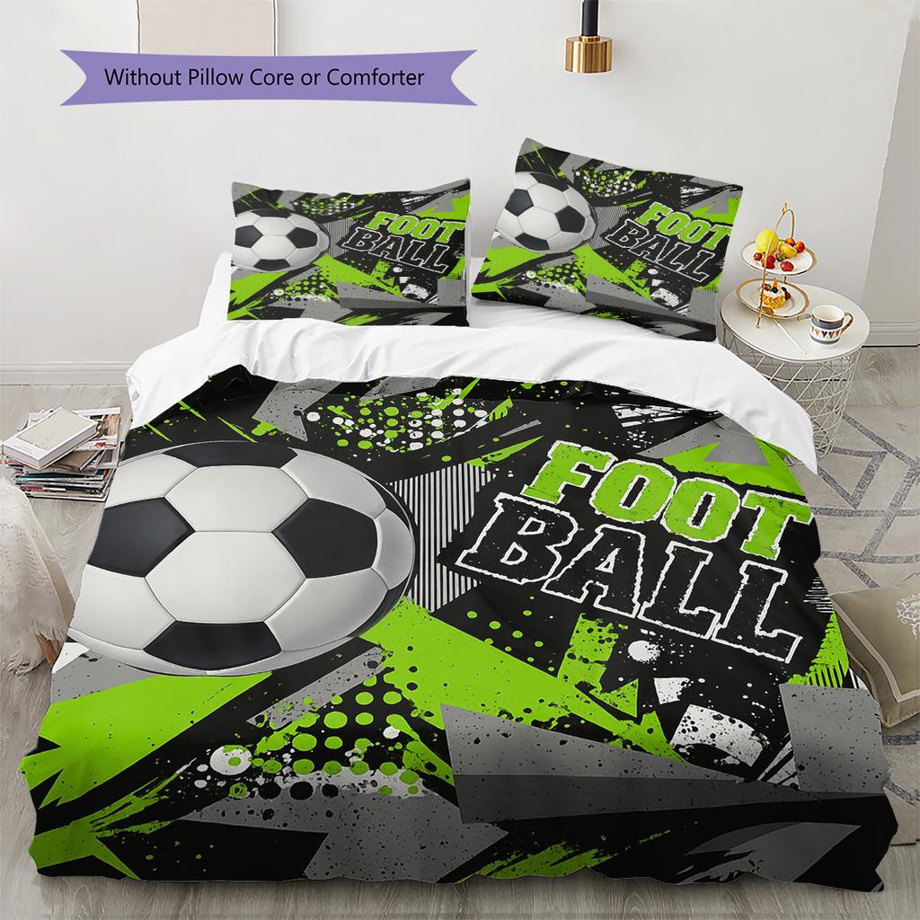 Set cu cuvertură și fețe de pernă cu model de desene animate Decorare casă Cadou de ziua de naștere (1 * husă de pilotă + 2 * fețe de pernă, fără miez)