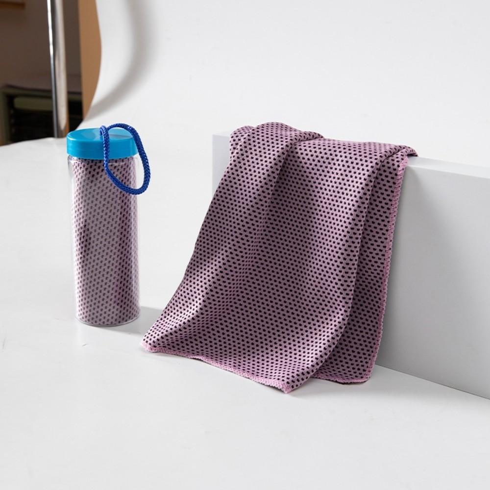 Polyester Cooling Towel Cooling Fabric Cold Feeling Towel Durable Ice Wipes Running светло-розовый