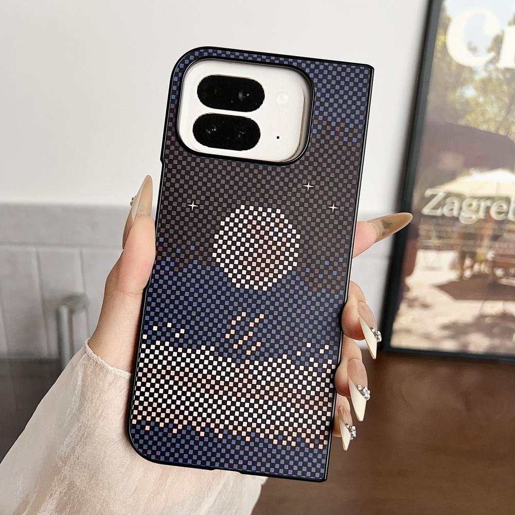 

Kevlar painted built-in wireless charging magnetic suction ring phone case For Google Pixel 10 Pro Fold Camera Protect Cover Google Pixel 10 Pro Fold