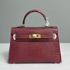Niche licht luxe nieuwe hagedispatroon tas 19cm echt leer schouder crossbody handtas high-end dames tas