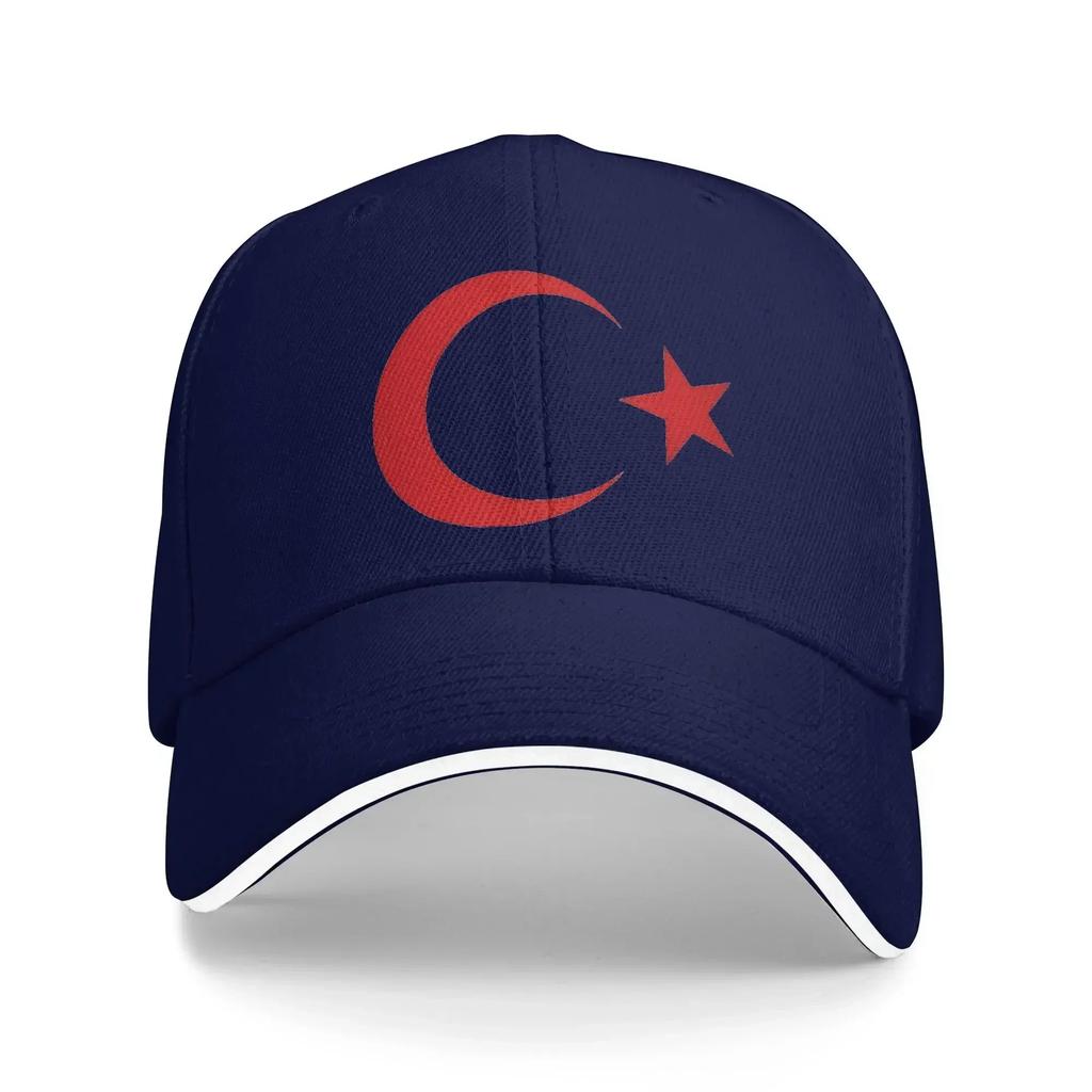 Turkish Crescent Moon Star Flag National Turkey Symbols Baseball Cap Unisex-Teens Hats Summer Rock Sun Visor Baseball Caps