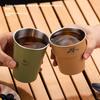 1PCS Camping Tableware Stainless Steel Outdoor Cup Portable Mug for Hiking Picnic Travel Lightweight Unbreakable Drinking Cup